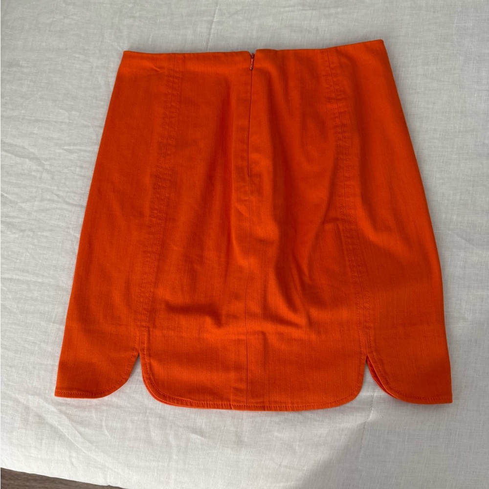 Orange Pencil Skirt